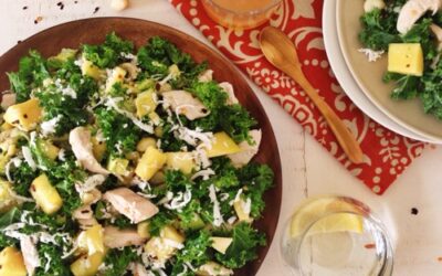 Chicken Kale and Coconut Salad