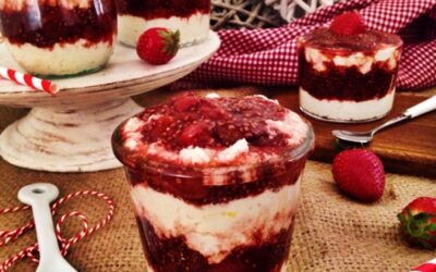 Balsamic Strawberry and Lemon Cashew Cream Parfaits