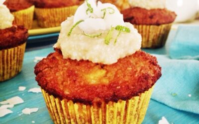 Pineapple Muffins with Lime Frosting