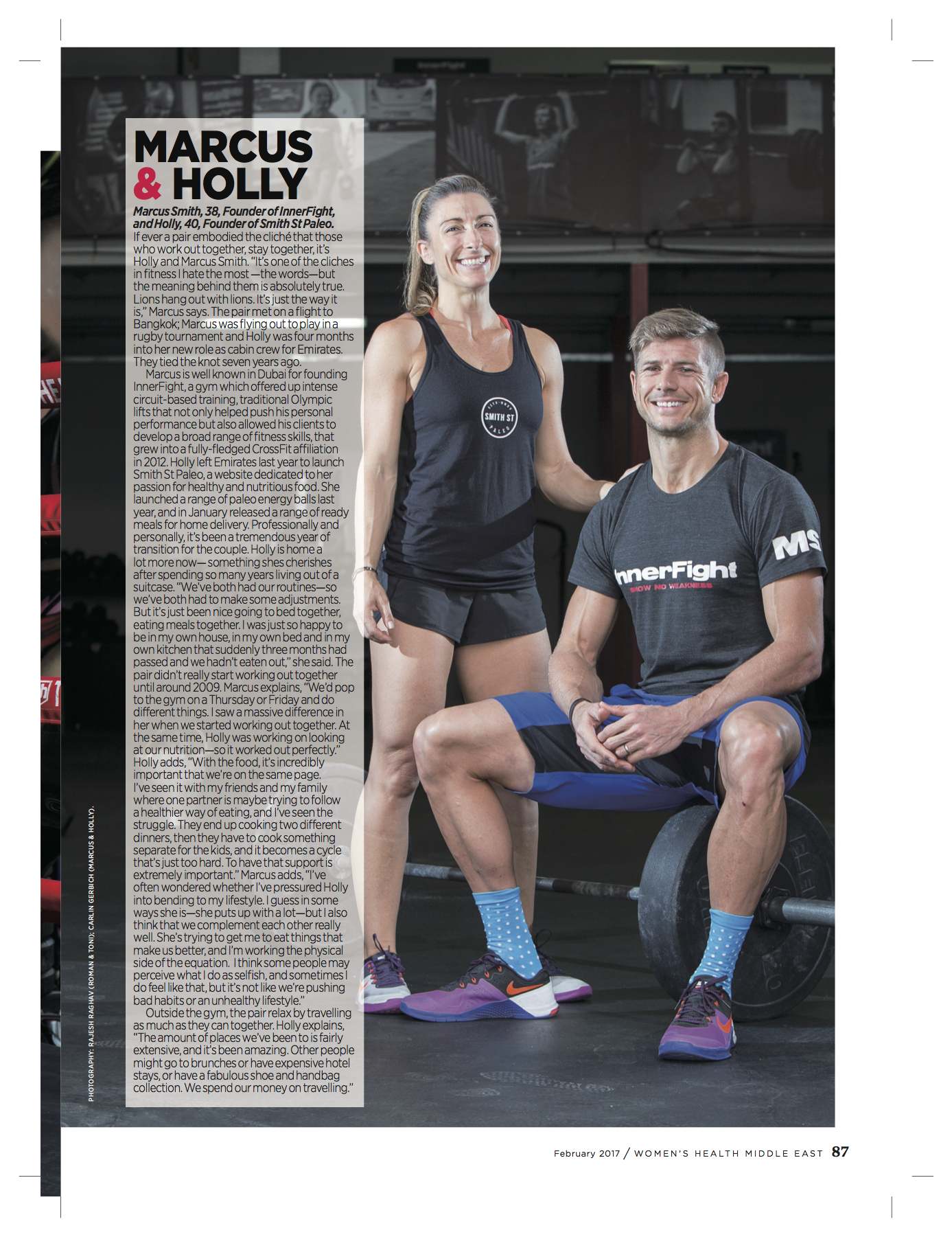 Marcus & Holly in Women’s Health & Fitness November 2015