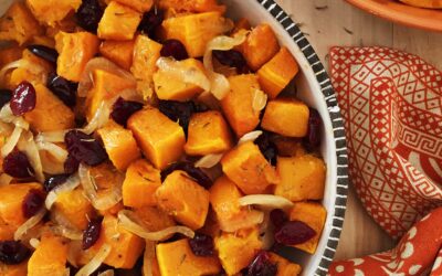 Roast Pumpkin with Caramelised Onion & Cranberries