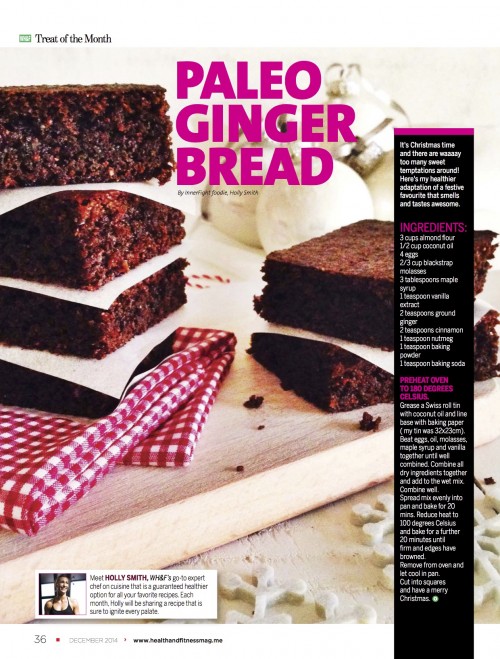Ginger Bread in Women’s Health & Fitness December 2014