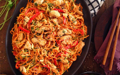Honey Sesame Chicken Noodles