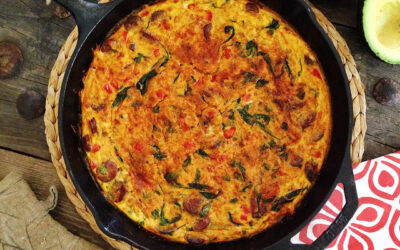 Sweet potato and chorizo frittata