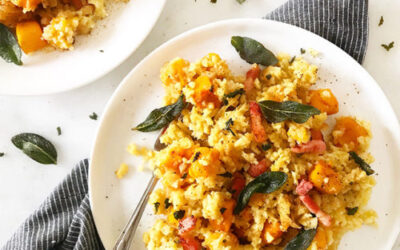 Celeriac Risotto with Roast Pumpkin & Sage