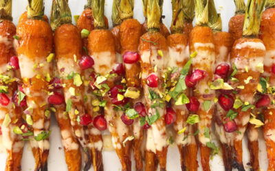 Harissa & Honey Roast Carrots with Orange Tahina