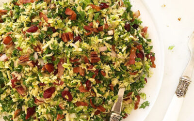 Shredded Kale & Brussels Sprout Salad