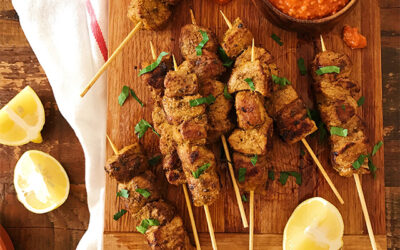 Spanish Pork Skewers (Pinchos Morunos)