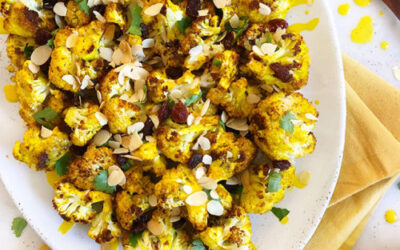 Spiced Roast Cauliflower with Turmeric Dressing
