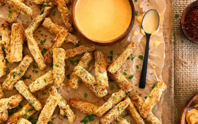 Zucchini Fries with Sriracha Mayo